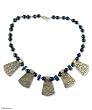 Lapis lazuli pendant necklace, 'Sublime India'