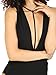 Verdusa Women's Plunge Y-Strap V Neck Sleeveless Bodysuit Black L
