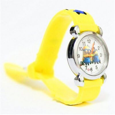 Yellow Despicable Me Cartoon Watch For Boys Girls Kids Silicone Children Christmas Birthday Gift