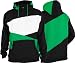 Urban Classics Zig Zag Hoody schwarz / grün / weiß Größe L