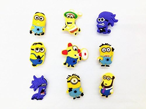 9 Different Despicable Me Minion Shoe Charms for Jibbitz Croc Shoes &amp; Wristband Bracelet by CMBKIDSTOYS