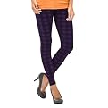 Juniors' Xhilaration&reg; Fashion Checked Legging - Purple/Black