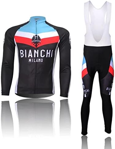 2014 BIANCHI MILANO Cycling Jersey Set Long Sleeve Jersey Tenacious Life/perspiration Breathable by Isabelle's Store