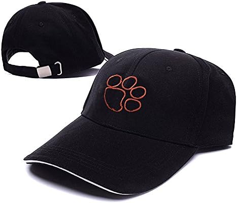 DEBANG Clemson Tigers Pawprint Baseball Caps Adjustable Unisex Snapback Baseball Embroidery Hats