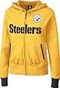 Pittsburgh Steelers Women's Chant Gold Full Zip Hooded Sweatshirt