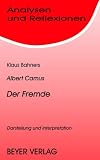 Analysen und Reflexionen, Bd.88, Albert Camus 'Der Fremde': Darstellung und Interpretation