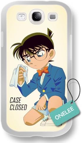 Onelee(TM) Detective Conan Soft Rubber (TPU) Samsung Galaxy S3 Case - Japanese anime Case Closed Samsung Cover - White Rubber