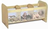 Whitney Brothers Toy Storage Box Stationary Dividers, Birch/Clear Acrylic