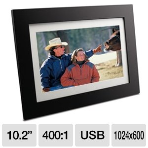 ViewSonic VFD1027w-11 10.2-Inch Digital Photo Frame with 128 MB Internal Memory