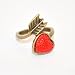 Ruby Red Heart Arrow Wrap Ring