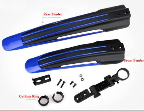 Bicycle Cycling Front Rear Mud Guards Mudguard Set Mountain Bike Fenders blue /no.19