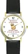 Habit 1 - Those Committed #1 (Spanish Text) - DELUXE TWO-TONE WATCH from THE 7 HABITS - WATCH COLLECTION BY WATCHBUDDY&reg; - Arabic Numbers - Black Leather Strap-Size-Children's Size-Small ( Boy's Size & Girl's Size )