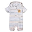 Classic Pooh Infants' Terry Romper- Blue Stripe