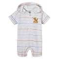 Classic Pooh Infants' Terry Romper- Blue Stripe