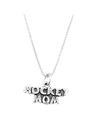 Sterling Silver One Sided Hockey Mom Necklace