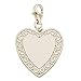 Disc: Filigree Heart Charm with Lobster Clasp, title=