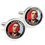Barack Obama Cufflinks 44th USA President Cufflinks Gift Boxed(wedding cufflinks,jewelry for men,gift for groom)