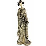 17 Geisha Figurine with Small Bow Kimono