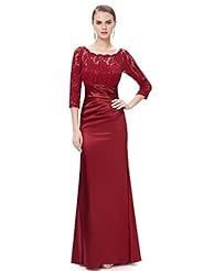 Sheath Floor Length Lace Scoop Neck Natural   Waistline Satin Mother-of-the-Bride Dress 