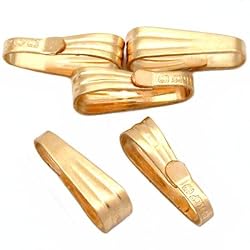 5 14K Gold Filled Medium Size Charm Snap Bails 8mm