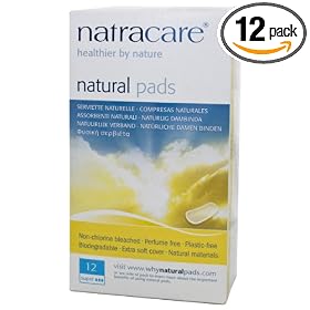 Natracare Natural Pads, Super, 12-Count boxes (Pack of 12)