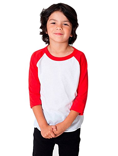 American Apparel Kids Kids' Poly-Cotton 3/4 Sleeve Raglan