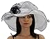 Lady Lou Two Tone Organza Derby Hat with Ruffles