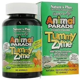 Nature's Plus, Source of Life, Animal Parade, Children's Chewable Tummy Zyme, Natural Tropical Fruit Flavour, 90 Animals