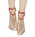 Runa Sea Bohemian Style Seed Bead Barefoot Sandals (Sold As Pair)