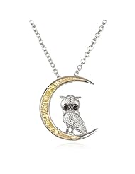Night Owl Pendant with Yellow & Black CZ