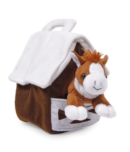 Sweet Plush pony/Horse in stable or barn playset