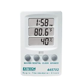 Extech 445702 Indicator Relative Humidity/Temperature with Clock