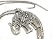 Silver Metal Filigree Elephant Hand of God Pendant Necklace Jewelry