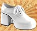 Pleaser Funtasma Brand Style Jazz-02 Mens Pimp Costume 1970s Disco Man White Patent 70s Platform Shoes