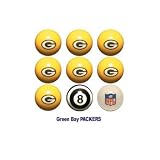 Green Bay Packers NFL Licensed Billiards Ball Set of 9 (7 Team, 1 Cue,1 Eight Ball)