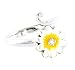 White Daisy Silver & Diamond Ring