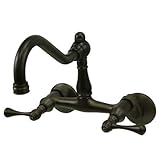Kingston Brass Vintage Classic Wall Mount Kitchen Faucet, Buckingham Lever, ....
