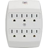 GE Grounded 6-Outlet Tap with Saf-T Guard, 55200