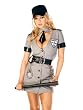 Sexy Cop Costume Police Uniform Mini Dress Hat Tie Belt Handcuffs Club Sheriff Costume 6 Pc Set S M or L