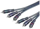 10.0m 3x Cinch Stecker auf 3x Cinch Stecker - Koaxial