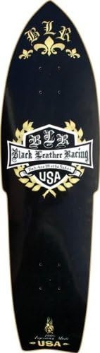 Black Leather Racing Shield Racer Longboard Deck-9x32/15 wb