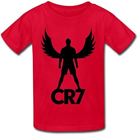KTIY 6-16 Years Old Boys And Girls Cristiano Ronaldo CR7 Wings T-shirts Red Size M