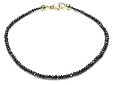 14k Choice of White or Yellow Gold Faceted Black Diamond Bracelet (7 cttw), 7.25
