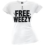 Free Weezy White Juniors T-Shirt