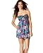 Rampage Printed Knit Strapless Bubble Dress