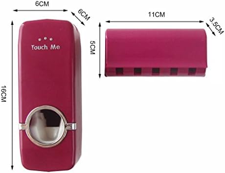 Itinlu® toothbrush Holder sets Automatic Toothpaste Dispenser,toothbrush Family sets for 5 Brushes (Red)