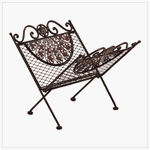 WROUGHT IRON MAGAZINE RACK
