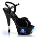 6" Heel Ankle Strap Platform Sandal W/"Skull" Ligh