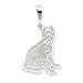 14k White Gold German Shepherd Pendant