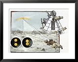 Using His Artificial Horizon, Peary Looked Through an Eyepiece at a Sun Image and Its Reflection Framed Photographic Poster Print, 31x25